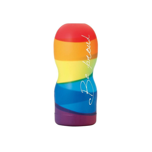 Tenga Original Vacuum Cup Rainbow Pride Limited Edition - Мастурбатор с эффектом всасывания, 15х4.5 см (белый) - sex-shop.ua