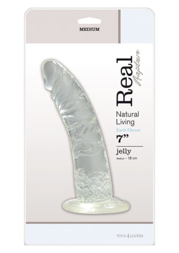 Фаллоимитатор Real Rapture Clear 7, 18Х4,5 см (прозрачный)