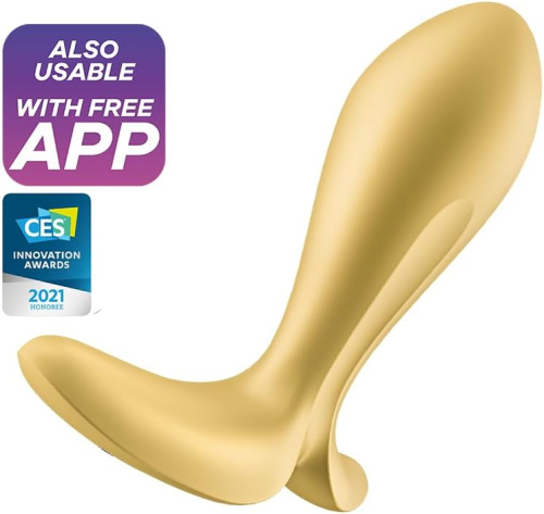 Satisfyer - Intensity Plug - Анальна пробка з вібрацією (золотий) - купити в Україні | Секс шоп SEX-SHOP.ua