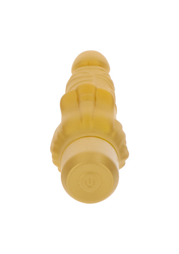 Get Real Gold Dicker Stim Vibrator - Вібратор 13х4.4 см (золотистий)