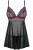 Obsessive Tulia babydoll - сексуальний бебі дол, S/M (чорний) - купити в Україні | Секс шоп SEX-SHOP.ua