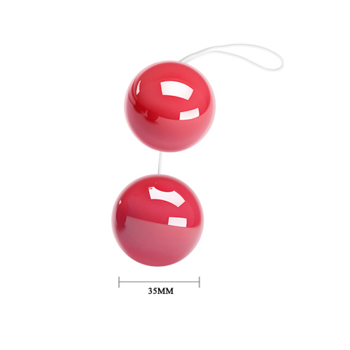 LyBaile Twins Ball Purple - Вагинальные шарики со смещенным центром тяжести, 3,5 см (красный)