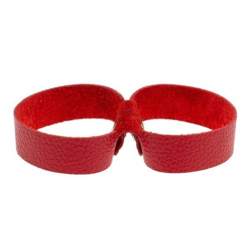 sLash Miracles Red S - кожаные наручники, S 19 см (красный)