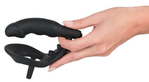 Ерекційне кільце з анальною пробкою Black Velvets Ring & Vibro Plug - купити в Україні | Секс шоп SEX-SHOP.ua