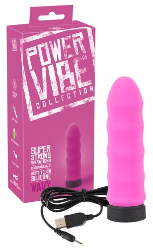 Orion Power Vibe Collection Wavy - Силиконовый перезаряжаемый вибратор с 10 режимами, 10х2.6 см