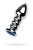Toyfa Metal - Спиралевидная анальная пробка с камнем, 8.5х3.8 см (синий)