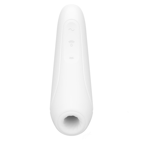 Satisfyer Curvy 1+ Вакуумно-волновой стимулятор с возможностью управления через приложение, 13.5х4.3 см (белый) - sex-shop.ua