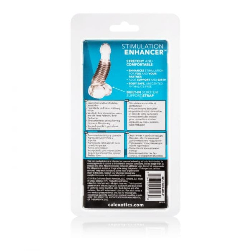CalExotics Stimulation Enhancer насадка на пеніс, 10.75х3.75 см (сірий) - купити в Україні | Секс шоп SEX-SHOP.ua