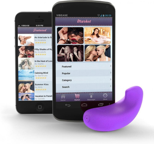 Vibease - iPhone & Android Vibrator Version вибратор с управлением со смартфона 7.9х3.8 см (розовый) - sex-shop.ua