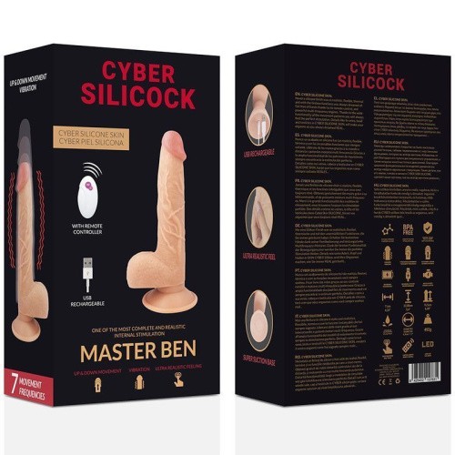Cyber Silicock Master Ben - Фалоімітатор з фрикціями, 16.5х4.3 см