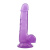 Hi-Rubber 7.7" Dildo Purple - Фаллоимитатор с мошонкой, 19,5 см (фиолетовый) - sex-shop.ua