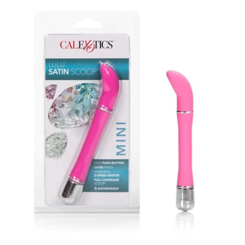 California Exotic Novelties Lulu Satin Scoop - Вібратор, 12.5х2 см (рожевий) - купити в Україні | Секс шоп SEX-SHOP.ua