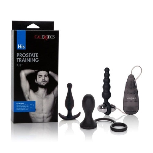 CalExotics His Prostate Training Kit - Набор анальных стимуляторов, 3 шт (чёрный) - sex-shop.ua