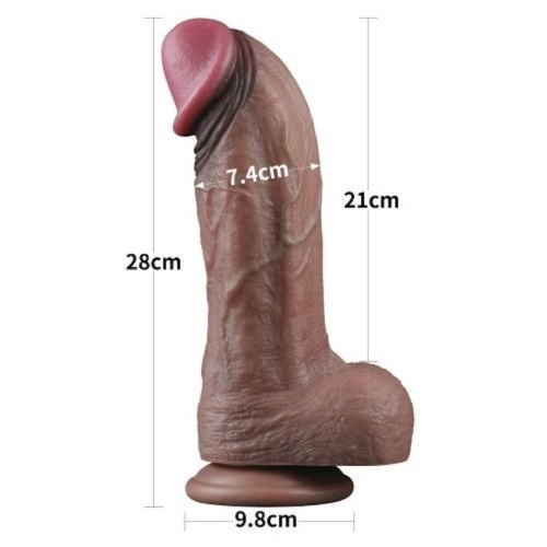 Фаллоимитатор LoveToy Dual-Layered Silicone 11", 28 см