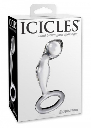Pipedream Icicles No.46 - массажер простаты, 8х2.5 см (прозрачный)