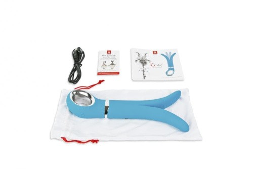 Gvibe 2 - Анатомический вибромассажер, 24х3.5 см (голубой) - sex-shop.ua