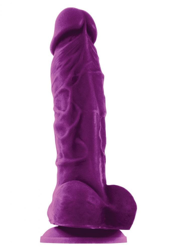 Coloursoft Soft Dildo - Цветной фаллоимитатор на присоске, 13х4 см (фиолетовый) - sex-shop.ua