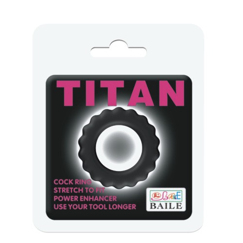 TITAN Cock Ring Pink - Эрекционное кольцо, 4,2 см (черный)