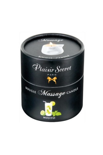 Plaisir Secret Mojito - Массажная свеча с ароматом Мохито в подарочной упаковке, 80 мл