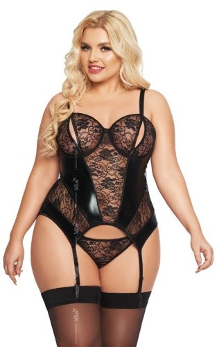 SoftLine Jessica - Соблазнительный корсет, XL (чёрный)