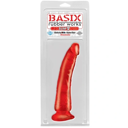 Реалистичный фаллоимитатор Basix Slim 7, 20 см - sex-shop.ua