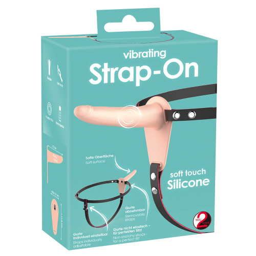 Orion Vibrating Strap-On - Женский страпон с вибрацией, 15х3.8 см - sex-shop.ua