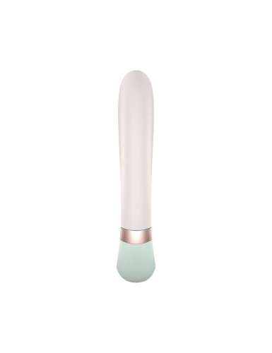 Satisfyer Heat Wave - Вибратор-кролик с функцией нагрева, 14х3.5 см (мятный) - sex-shop.ua