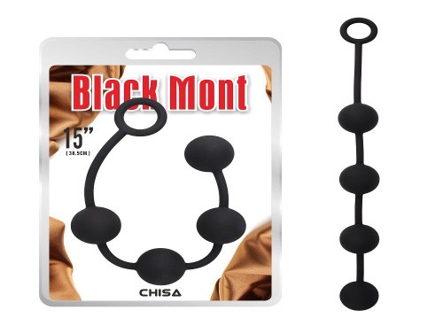 Black Mont ”P” Storm Beads M - силіконові анальні кульки, 38.5х3.7 см (M)