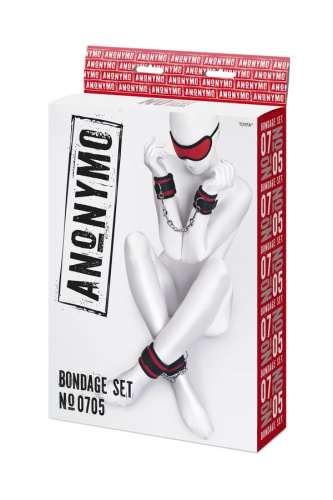 Anonymo Bondage Set - Бондажний набір, (червоний)