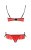 Passion Exclusive Cherry Set OpenBra - Комплект еротичної білизни: бюстгальтер з відкритими грудьми та стрінги, S/M (червоний) - купити в Україні | Секс шоп SEX-SHOP.ua