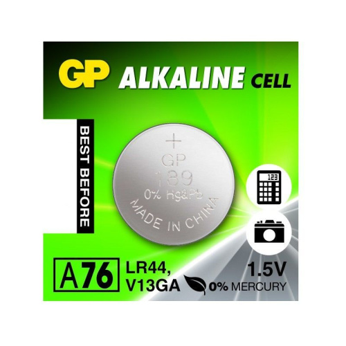 GP - Алкалиновая батарейка LR44 (A76, V13GA, 1.5V), 1 шт - sex-shop.ua