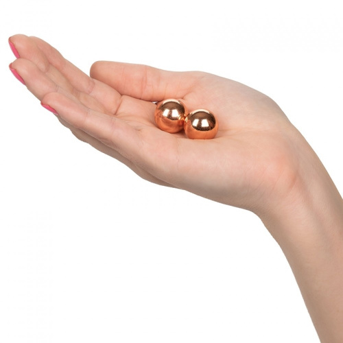 CalExotics Climax Weighted Kegel Balls Nickel-Free - Rose Gold - Вагинальные шарики, 2 шт (золотистый)