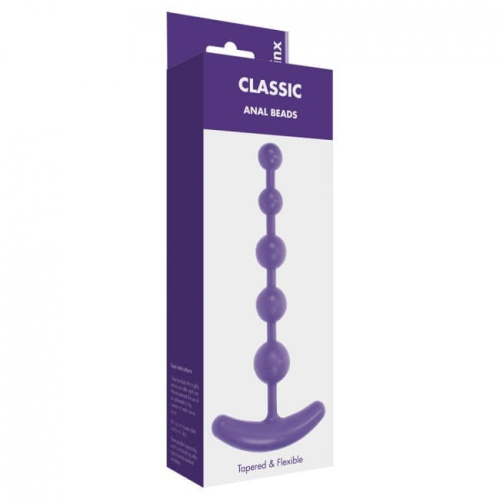 Kinx Classic Anal Beads Purple - анальная елочка, 16х2.5 см (фиолетовый)