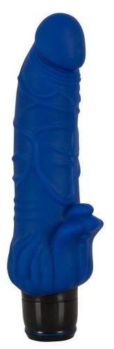 Vibra Lotus Big Vibrator - Реалистичный вибратор, 21.5 см (синий) - sex-shop.ua
