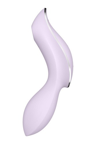 Satisfyer Curvy Trinity 2 - Вакуумный клиторальный стимулятор и массажер для точки G, 16.8х3.8 см (фиолетовый) - sex-shop.ua