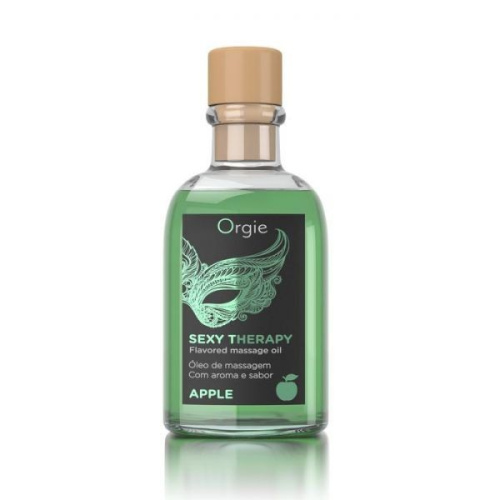 Orgie Sexy Therapy Kissable Apple съедобное масло для массажа поцелуями, 100 мл (зеленое яблоко) - sex-shop.ua
