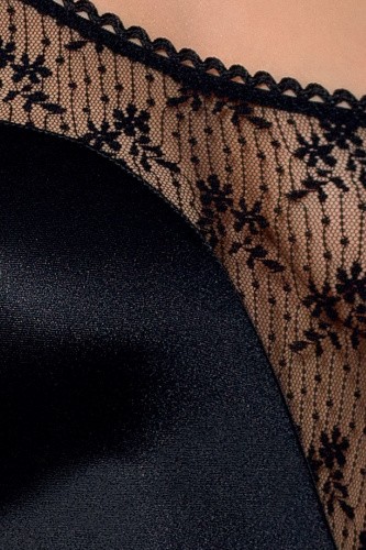 Passion Exclusive - Petra Body - Боди монокини с глубоким декольте, S/M
