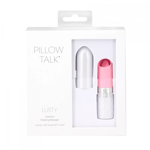 Pillow Talk - Lusty Luxurious Flickering Massager - Вибратор в виде губной помады (розовый) - sex-shop.ua