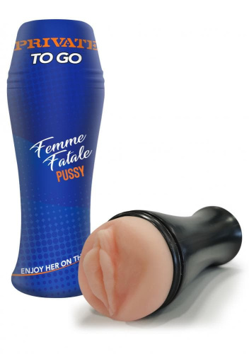 Private Femme Fatale To Gо - Компактный мастурбатор-вагина, 21х7.5 см (телесный) - sex-shop.ua
