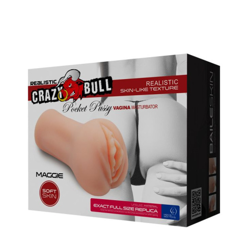LyBaile Crazy Bull Maggie Pocket Pussy - Мастурбатор, 15,2 см (телесный)