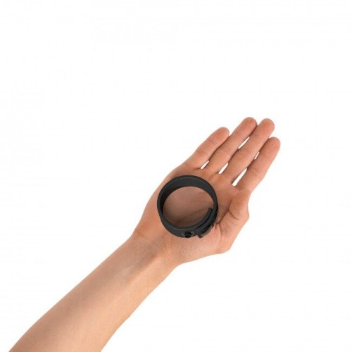 Love To Love Hero Ring Black Onyx - ерекційне кільце, що регулюється, на кнопках, 3-6 см. (чорне)