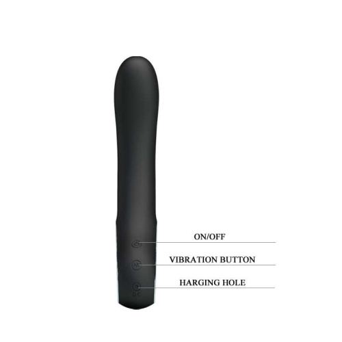 Pretty Love Alston Vibrator Black - Классический вибратор, 19.7х3.5 см (чёрный) - sex-shop.ua