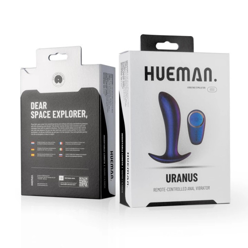 Hueman Uranus Remote-Controlled Anal Vibrator - Анальная пробка с вибрацией, 12 см (фиолетовый) - sex-shop.ua