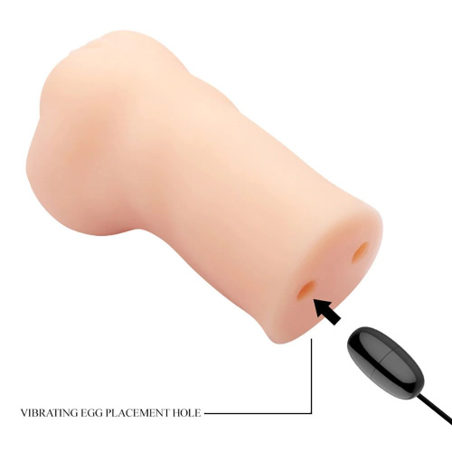 LyBaile Crazy Bull Pocket Pussy Nadya Vagina Masturbator Flesh Vibrating - Мастурбатор с вибрацией, 16х9.2 см