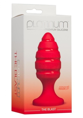 Doc Johnson Platinum Premium The Blast - Анальная пробка, 12х4,5 см (красный) - sex-shop.ua