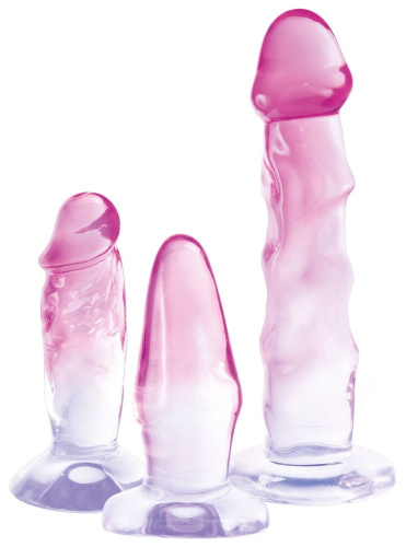 Набор анальных пробок Crystal Clear Anal Training Set, 3 шт