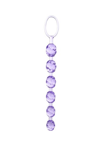 California Exotic Novelties Swirl Pleasure Beads - анальные бусы, 18х2 см (фиолетовый) - sex-shop.ua