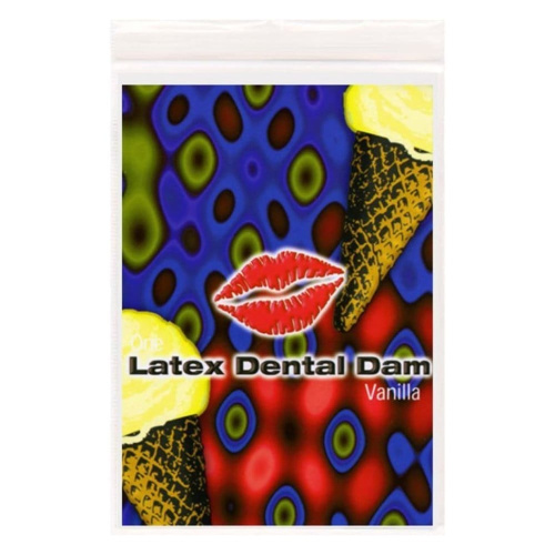 Салфетка для орального секса Trustex Vanilla Latex Dental Dams со вкусом ванили, 1 шт - sex-shop.ua