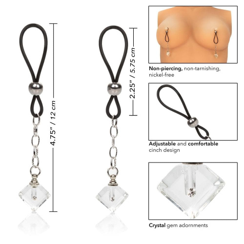 California Exotic Novelties Nipple Jewelry Crystal Gem украшение для груди - sex-shop.ua