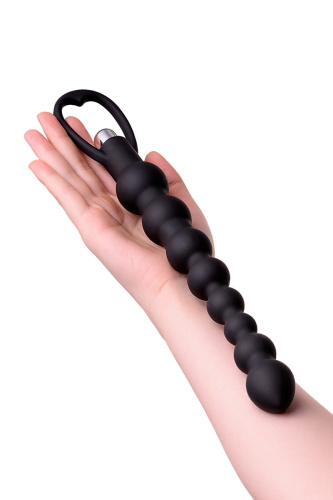 Toyfa A-Toys - анальная цепочка с вибрацией, 25.2х3.5 см (черный) - sex-shop.ua